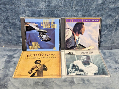 Buddy Guy lot of4 CD's Best of, Living Proof, Feels Like Rain, Alone & Acoustic