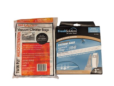 (6) Vacuum Bags for Sharp PU-2 Replacement Bag PU2