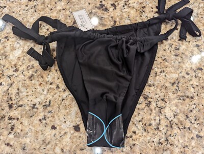 ASOS Design Recycled Mix and Match Tie Side Bikini Bottoms Black size US 8