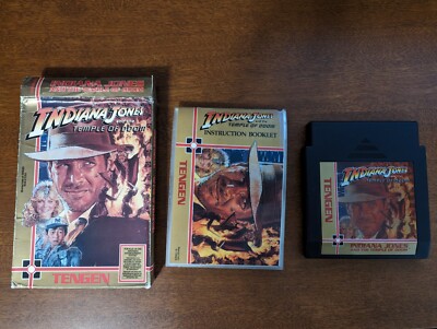Indiana Jones and the Temple of Doom NES TENGEN NINTENDO COMPLETE