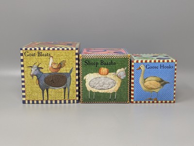 Country Farm Touch & Feel Building Blocks 10 Nesting Stack & Play WJ Fantasy
