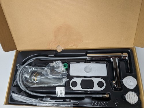 MOEN 40051 Slate Single Handle Low Arc Bathroom Sink Faucet, Chrome