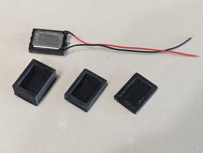 15x11 mm Sugar Cube Speaker with 6mm, 3mm, 1mm Baffles for ESU & other Decoders 