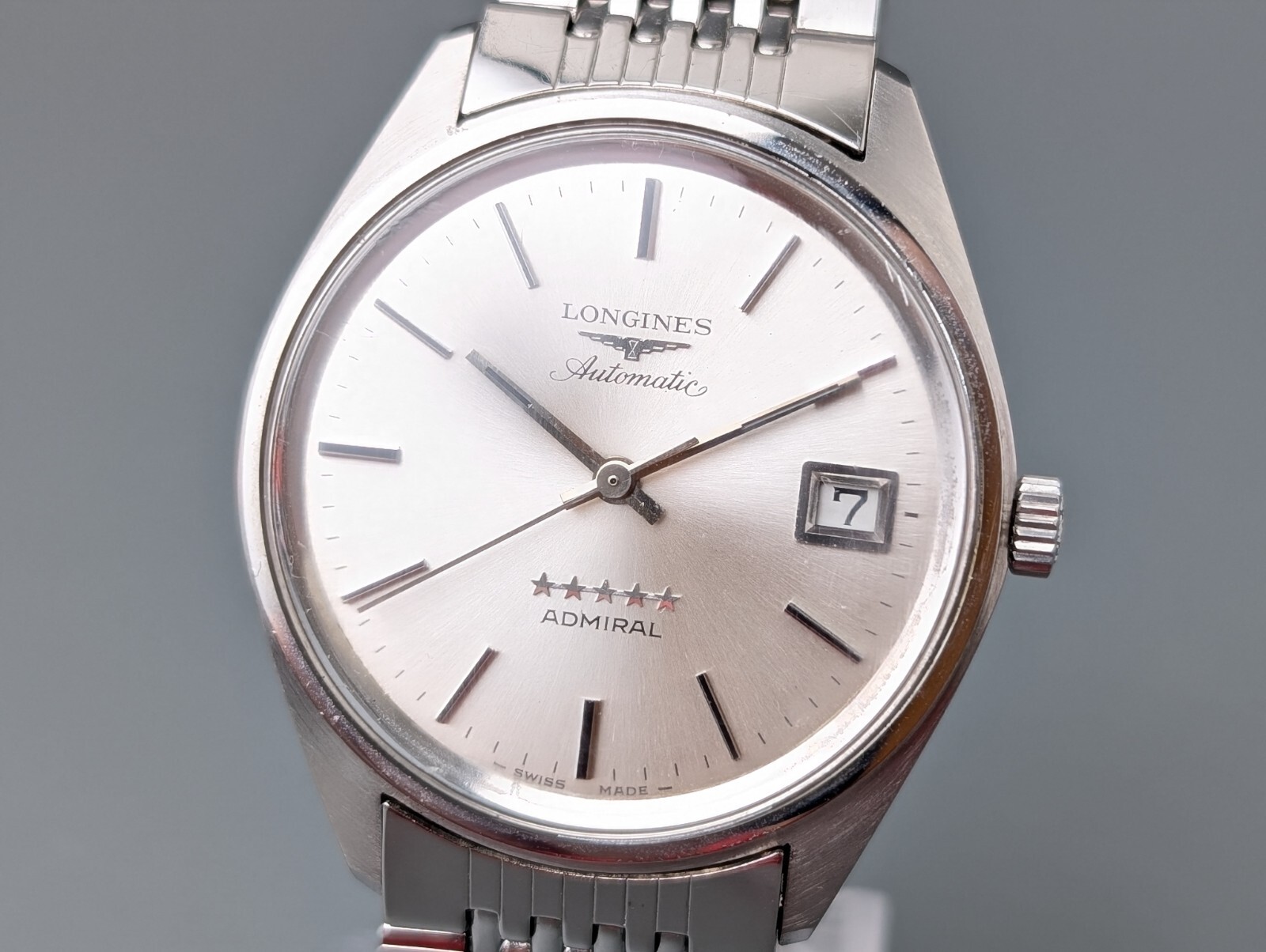 LONGINES Admiral 5 Five Star Date Silver Dial Automatic
