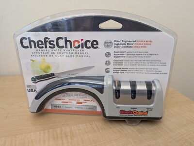 Chef'sChoice 4643 Manual Knife Sharpeners 15 and 20-Degree for Serrated & Regula