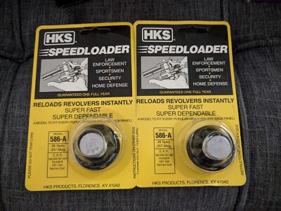 HKS 586-A Speed Loader for 38/357 S&W 586, 686, 581, 681, Ruger GP-100 *2 PACK*