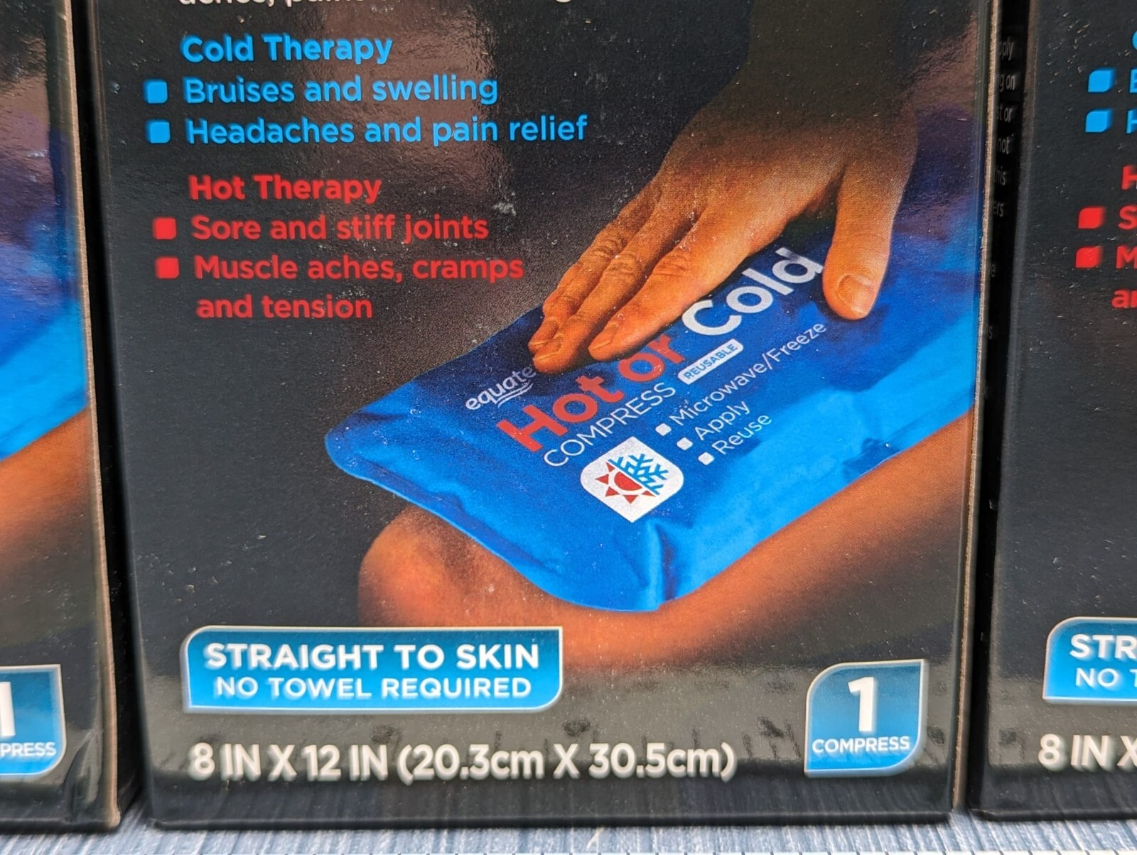 Lot of 3 x Hot or Cold Large Reusable Compress Hot or Cold Therapy