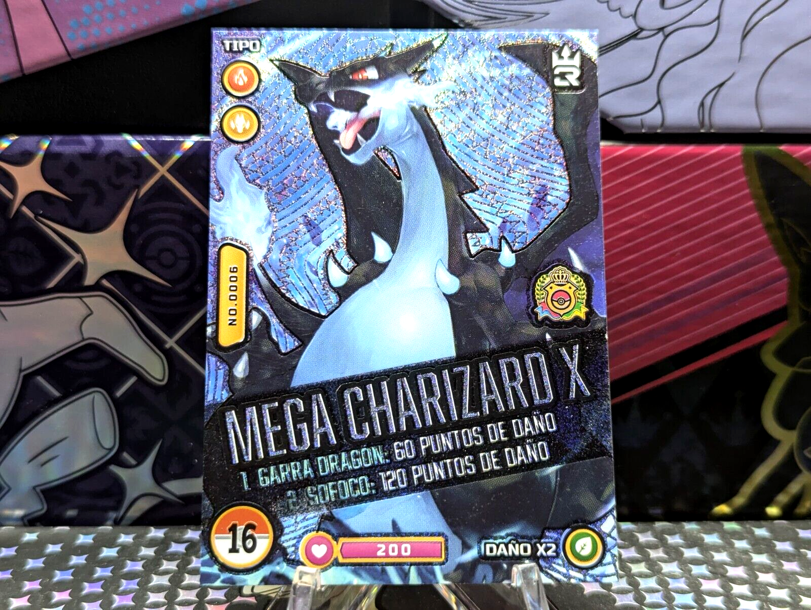 00s MEXICO Pokémon チャルザード Charizard XL Pokemon Mega Charizard X #16 tournament game card (Spanish