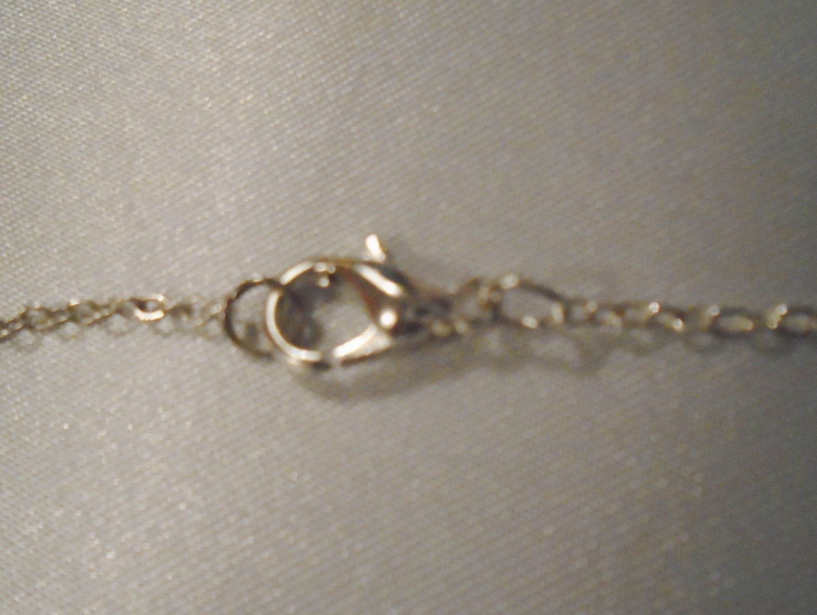 Silver Rhinestone Heart Pendant Necklace handcrafted approx. 19