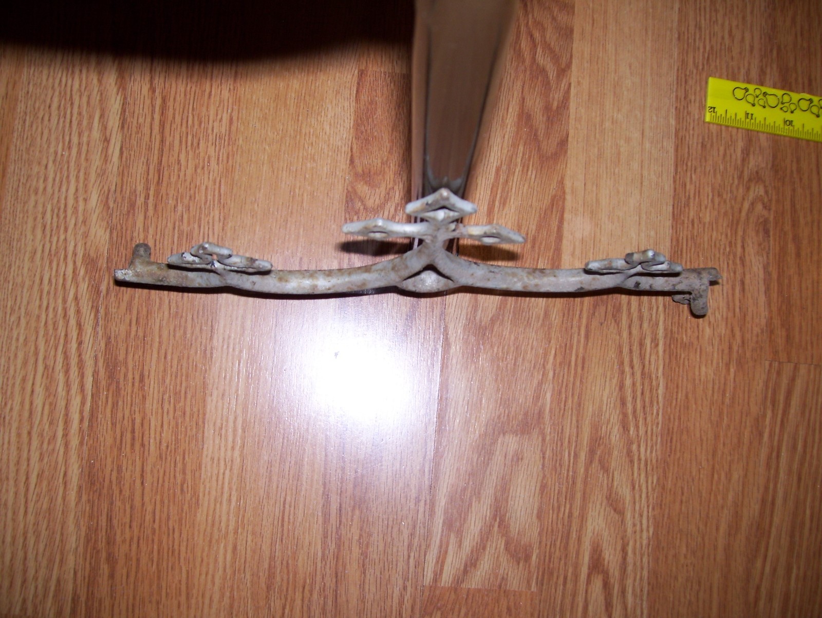Vintage Cast Iron Gate Fence Topper 3 Cross topper Cemetery fence