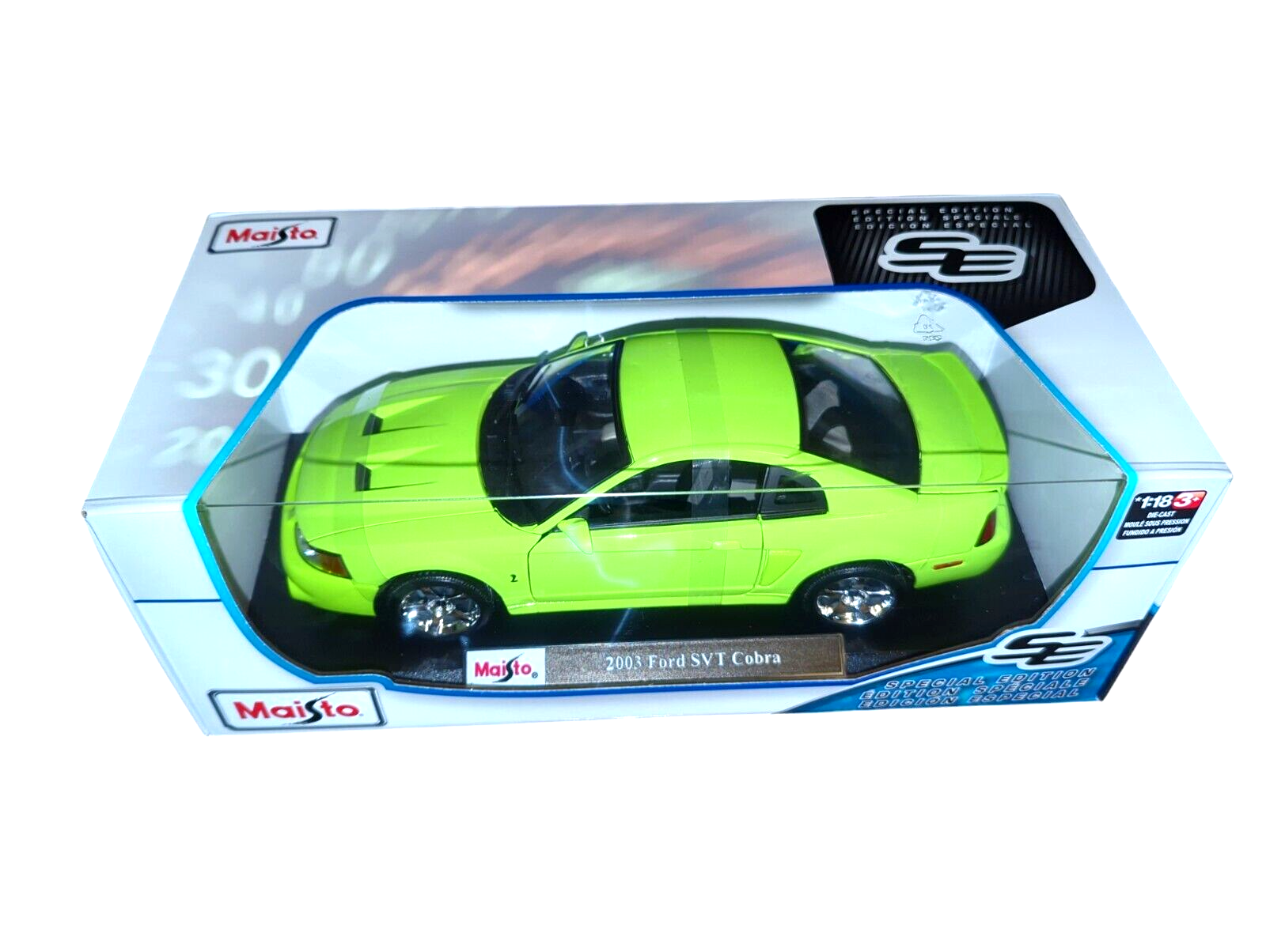 のらくろ　Maisto Mustang SVT Maisto 1:18 2003 Mustang SVT Cobra Diecast Model Car Green