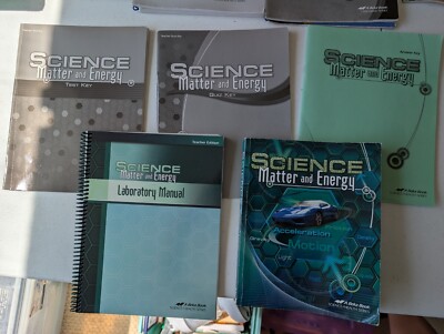 Abeka 9th Grade Science Matter and Energy: Student Text, four Teacher Keys.