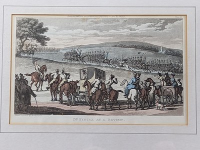 Antique Etching's 'Dr Syntax At A Review' 1819 Thomas Rowlandson, The Tour Book 