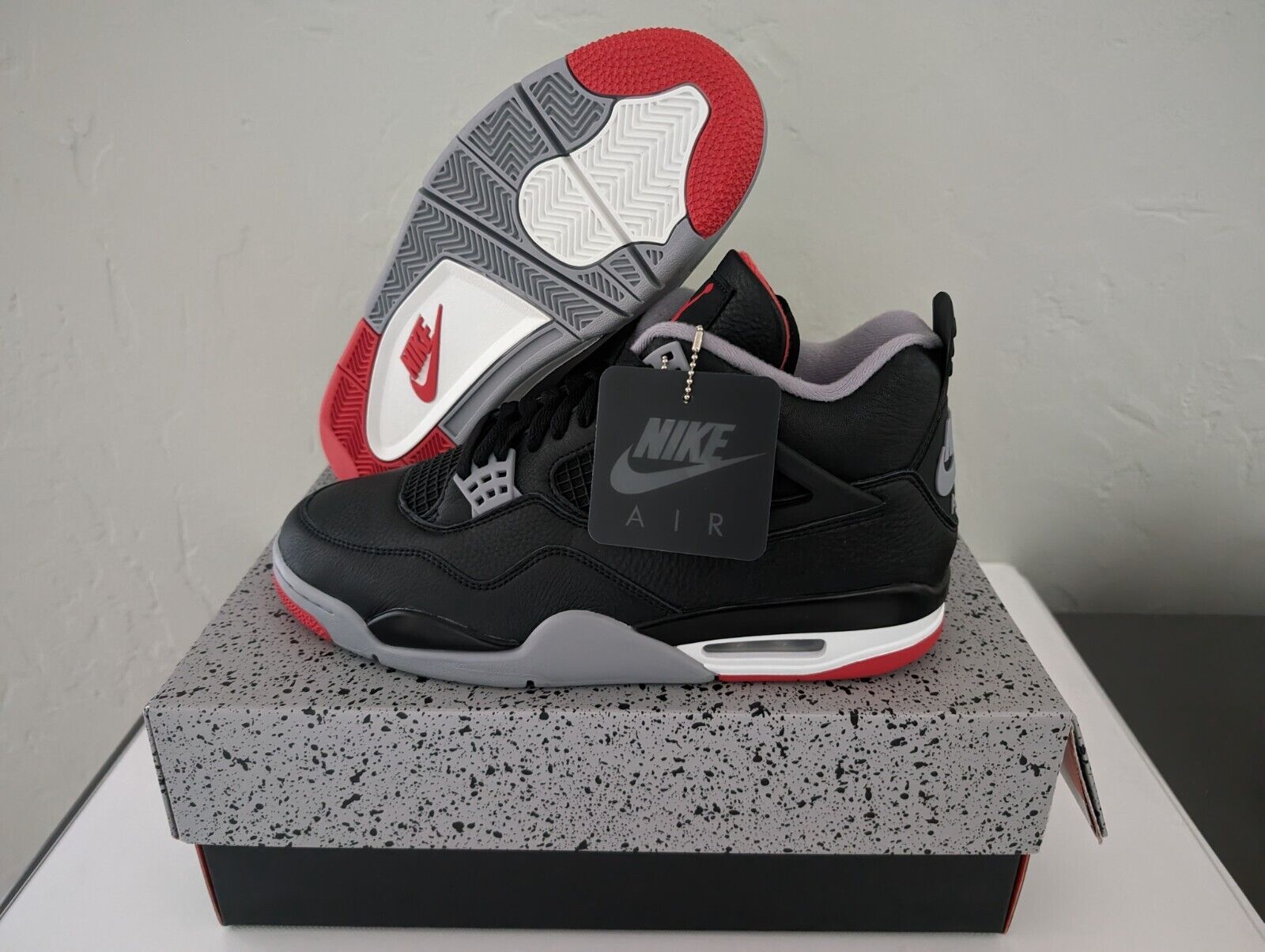 Nike Air Jordan 4 Bred Reimagined Black Red AJIV FV5029-006 Nike Air Jordan 4 Bred Reimagined Black Red AJIV FV5029-006