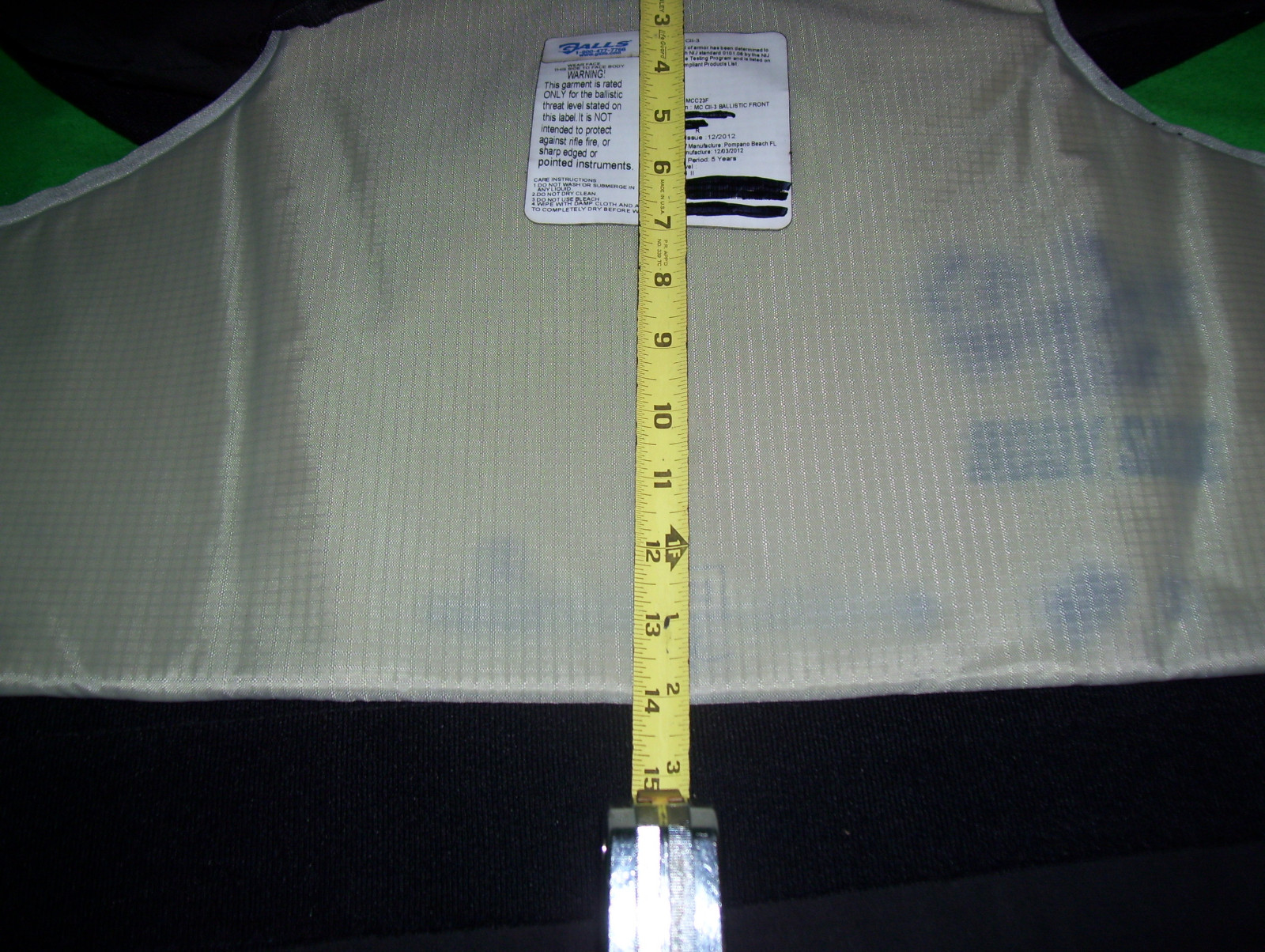 GALLS Body Armor Level II Bullet Proof Vest 5XL-62R-NEW 2012 #F-75 +5X8 Plate