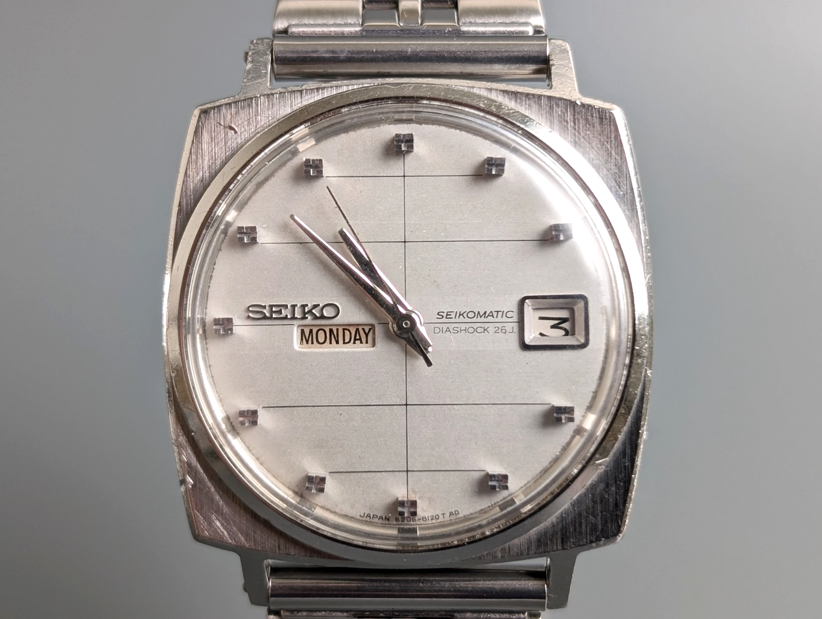 SEIKO 6206-8120 腕時計 セイコー 自動巻き デイデイト シルバーカラー 
