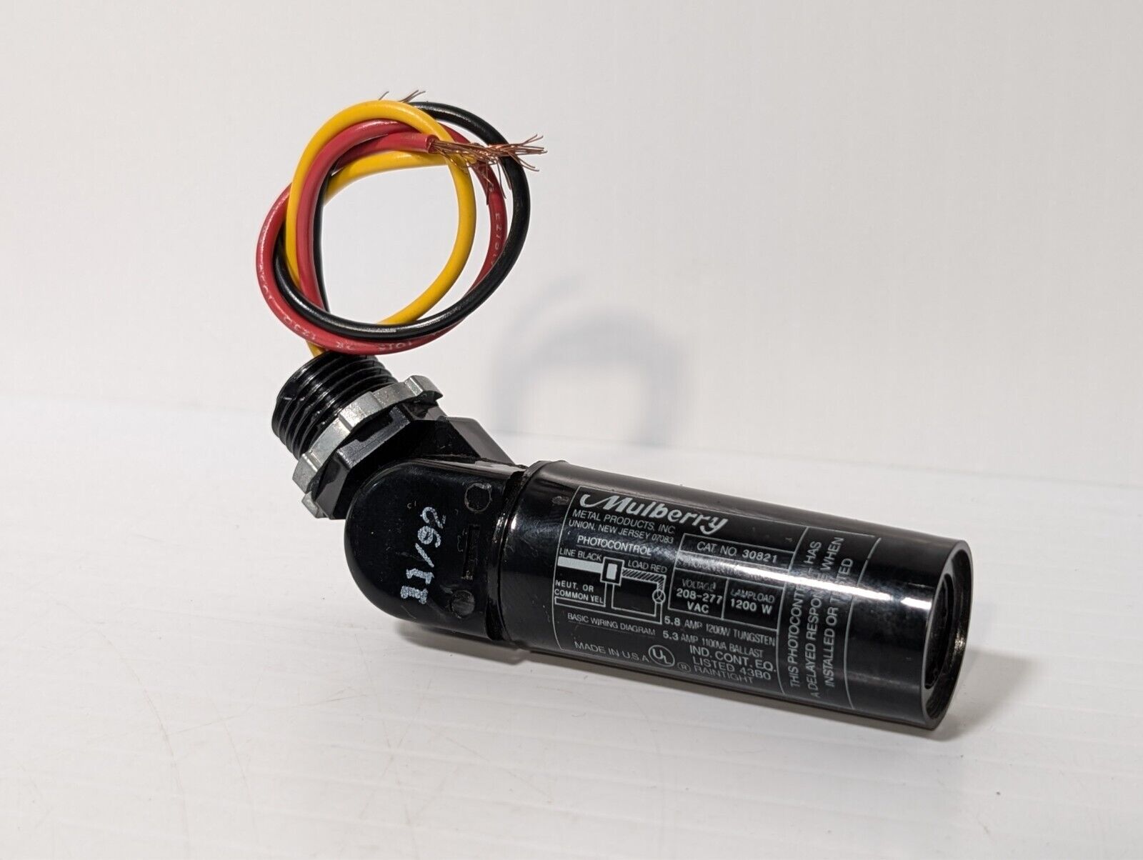 Mulberry 30821 Photoelectric Switch Sensor 1200W 208-277VAC Mulberry 30821 Photoelectric Switch Sensor 1200W 208-277VAC