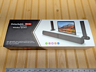 Detachable BS-36 Sound Bar Wireless Speaker Surround Sound for TV/Laptop/Mobile