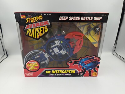 Spider-Man Attack Playsets Interceptor Vs Venom deep space battle ship 1998