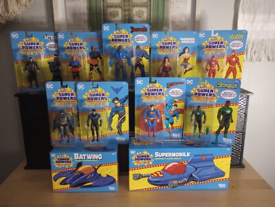 DC SUPER POWERS - Complete Set! - 9 Action Figures + 2 Vehicles - FACTORY SEALED