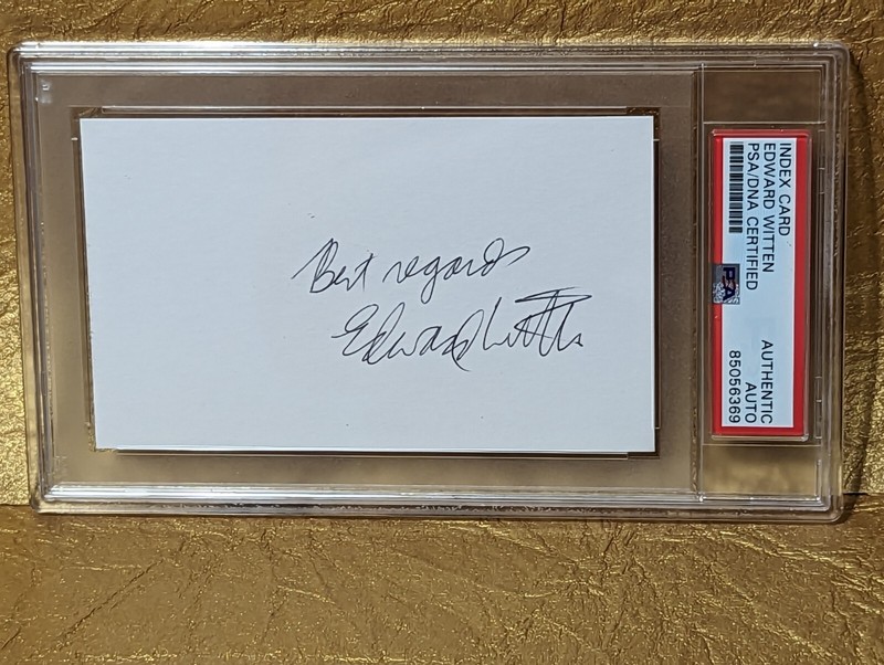 Edward Witten Autograph Mathematical Physicist PSA/DNA Signed