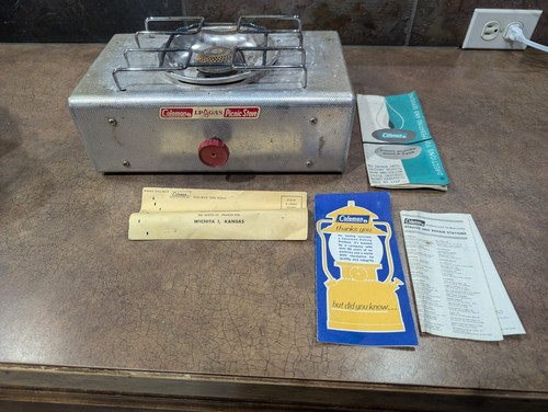 Coleman Picnic Stove MODEL5404 CB缶仕様 Vintage Rare Coleman Aluminum Picnic Stove 5404 One Burner