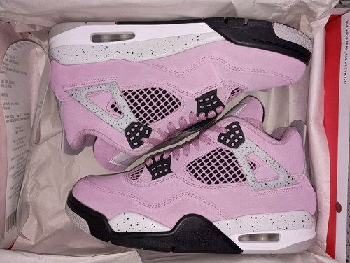 Pre-owned Jordan Wmns Air  4 Retro Orchid/neutral Grey-black Aq9129-501 Size 9.5 In Purple