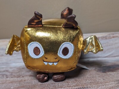 2022 Pet Simulator X Gold Metallic Luna Dragon 4'' Plush Phatmojo NO CODE