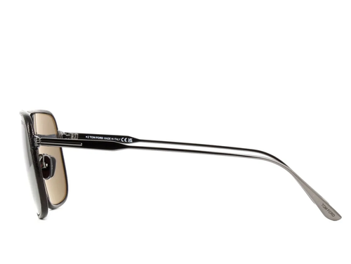 Pre-owned Tom Ford Cliff-02 Ft1015 12c Limited Edition Sunglasses Black Frame 60mm In Gray