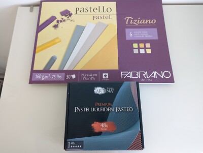 Pastel Set Fabriano Tiziano Pastel Paper + Artina Pasteo 48 Pastels Set