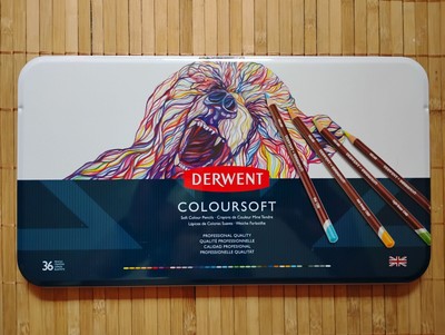 36 Derwent Colorsoft Pencil Set Metal Tin Thick Creamy 4mm Leads 0701028