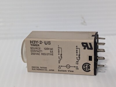 Omron H3Y-2-US 120V AC, Multi-Function Time Delay Relay, 5A - Free Shipping