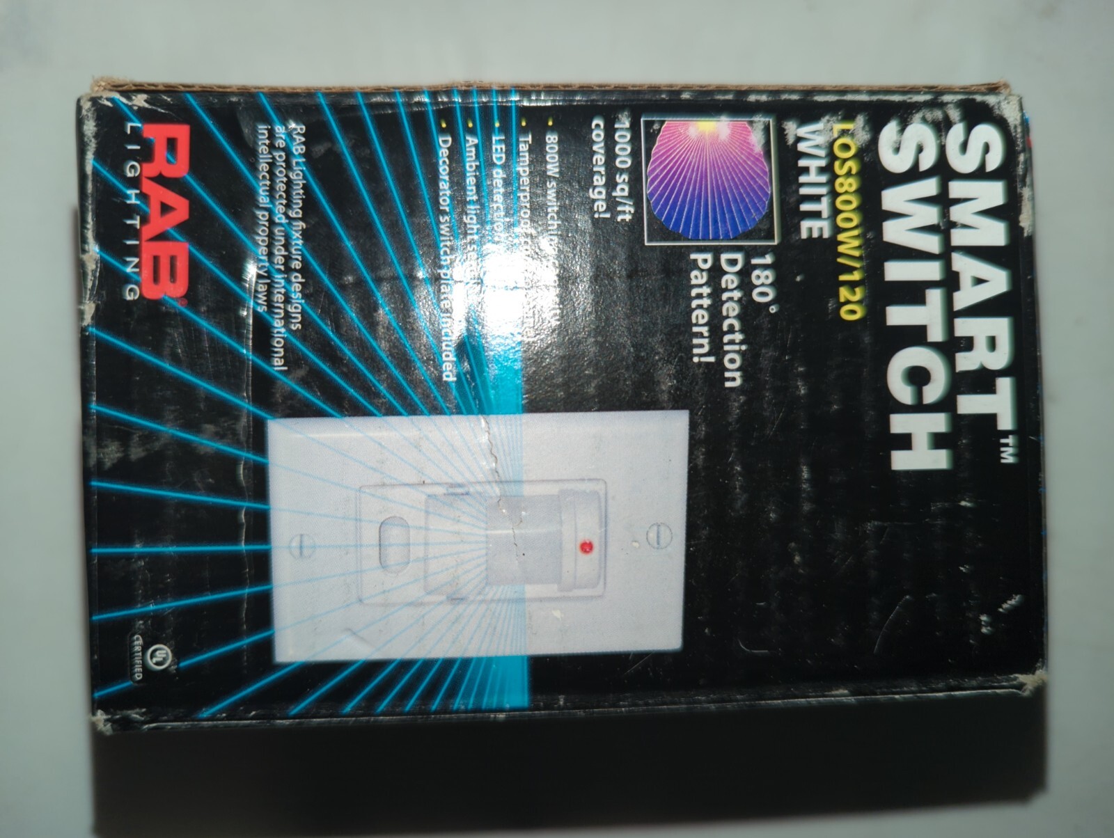 RAB Lighting Smart Switch LOS800W/120 White