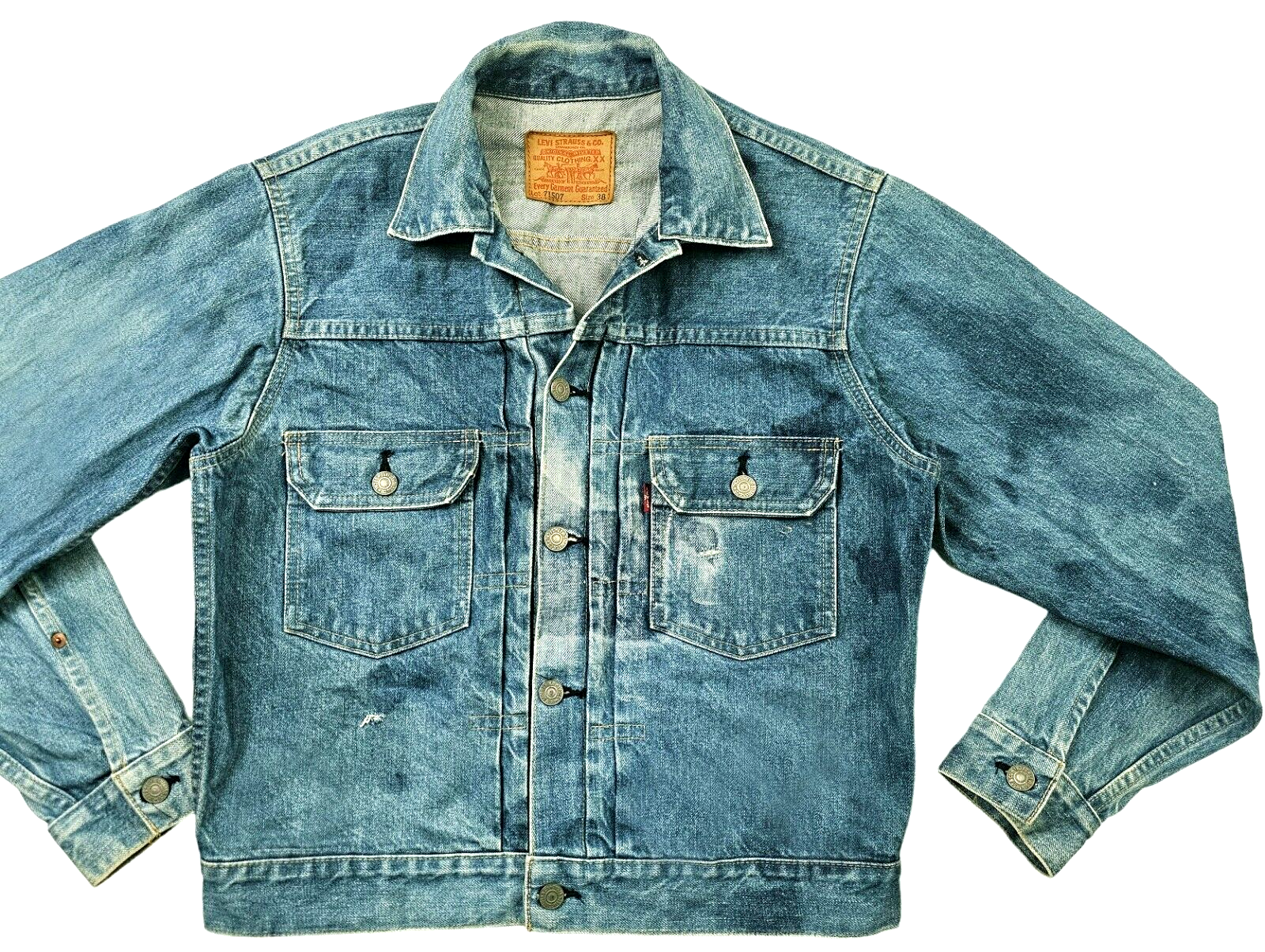HOT VTG 1950 REPRO Men LEVI'S 71507 BIG E SELVEDGE FADED HOT VTG 1950 REPRO Men LEVI'S 71507 BIG E SELVEDGE FADED