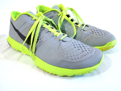 Nike FS Lite Trainer Men's Athletic Shoes, Sneakers, Gray / Neon Yellow, Size 12