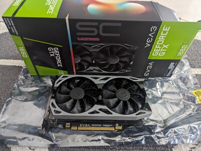 EVGA 06G-P4-1067-KR GeForce GTX 1660 SC Ultra Gaming 6GB GDDR5 Dual Fan Graphics
