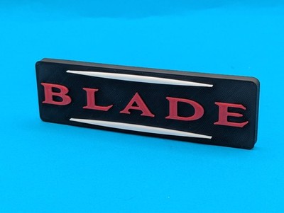 Blade - 3D printed logo, desk or wall mounted.