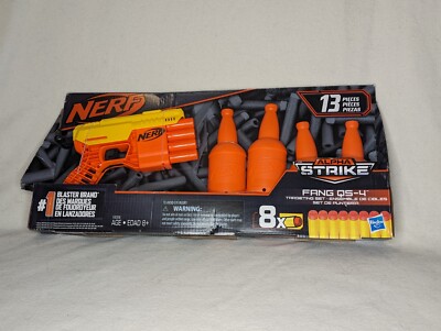 Nerf Alpha Strike FANG QS-4 Targeting 13 Piece Set Blaster 4 Targets 8 Darts
