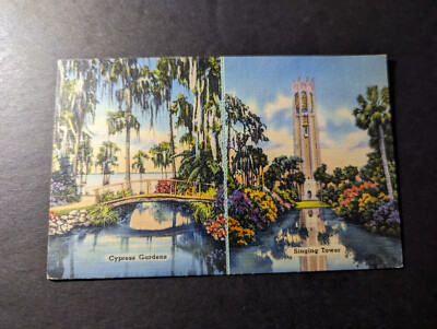 Mint 1950 USA Florida Snively Grove Souvenir Menu Postcard Cypress Gardens