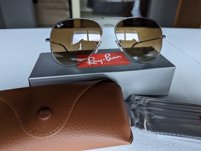 brown aviator ray bans