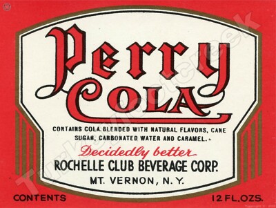 Perry Cola 9'' x 12'' Metal Sign