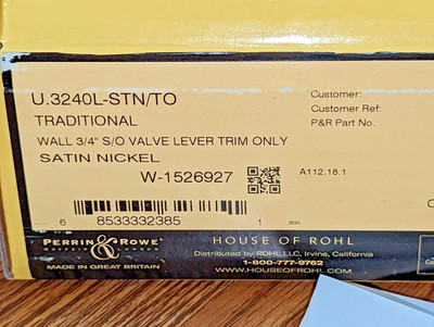 Rohl U.3240L-STN/TO - Diverter Valve Lever Trim ,Satin Nickel 2 or 3 function