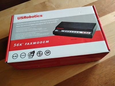 US Robotics V.92 & V.90 56K External Modem + Fax USR5686E (Open Box)