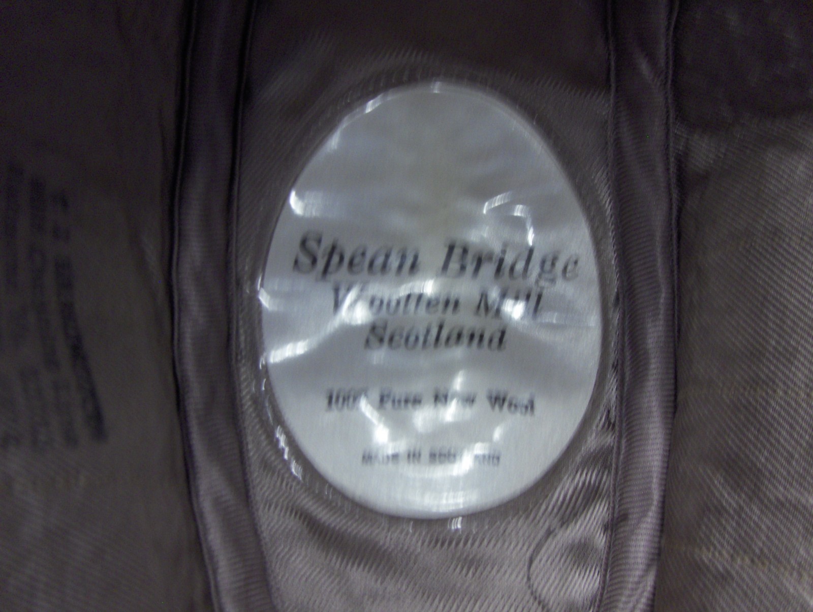 Vintage Grey Wool Tweed Spean Bridge Fedora Trilby Hat Men sz 60  7 3/8 Scotland