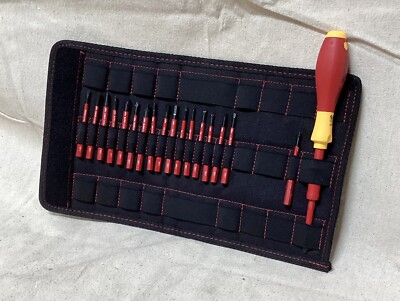 WIHA 28398 Multi-Bit Screwdriver #1/#2/3 mm/4 mm/5.5 mm/5 mm/T10/T15/T20/T8 Size