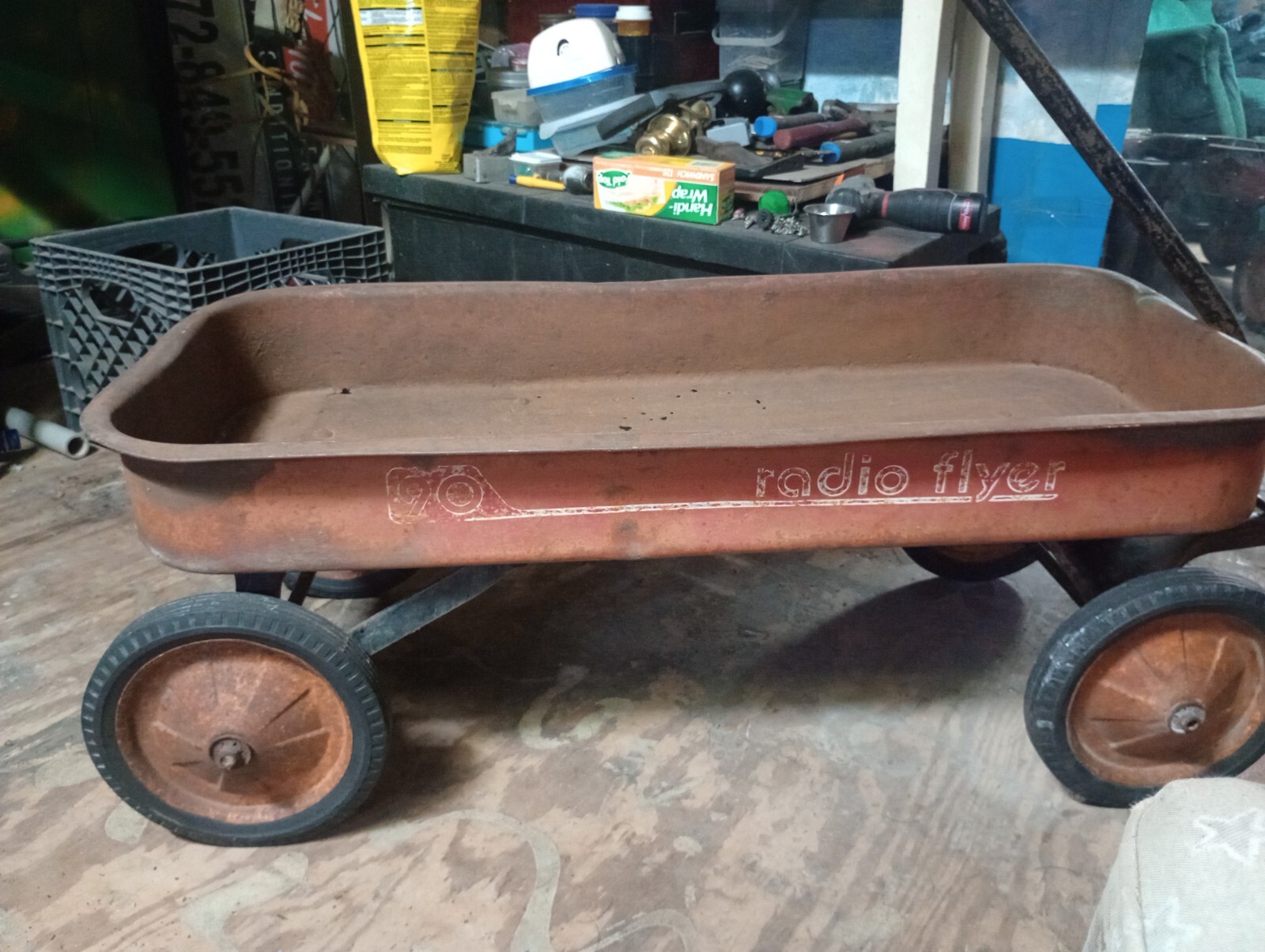 【廃盤美品】ラジオフライヤー　RADIO FLYER WAGON #89 RADIO FLYER #89 ラジオフライヤー スチールワゴン - メルカリ