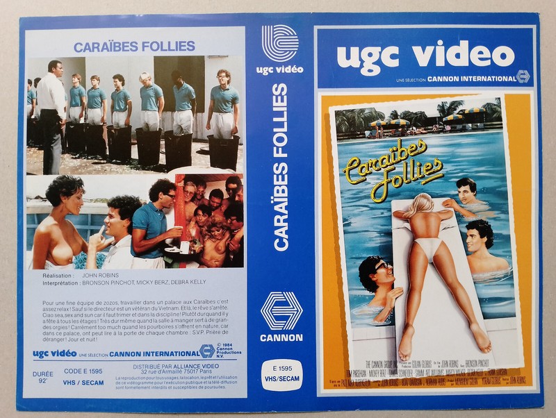 Jaquette Vhs - Caraibes Follies - Vhs Sleeve - Cannon - Hot Resort