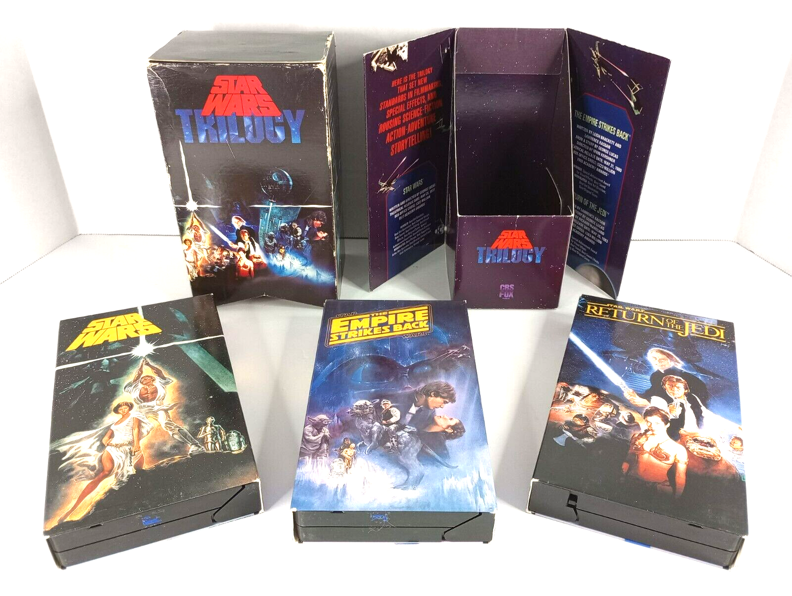 Star Wars Trilogy VHS 1995 3-Tape Set #0609 Original Box