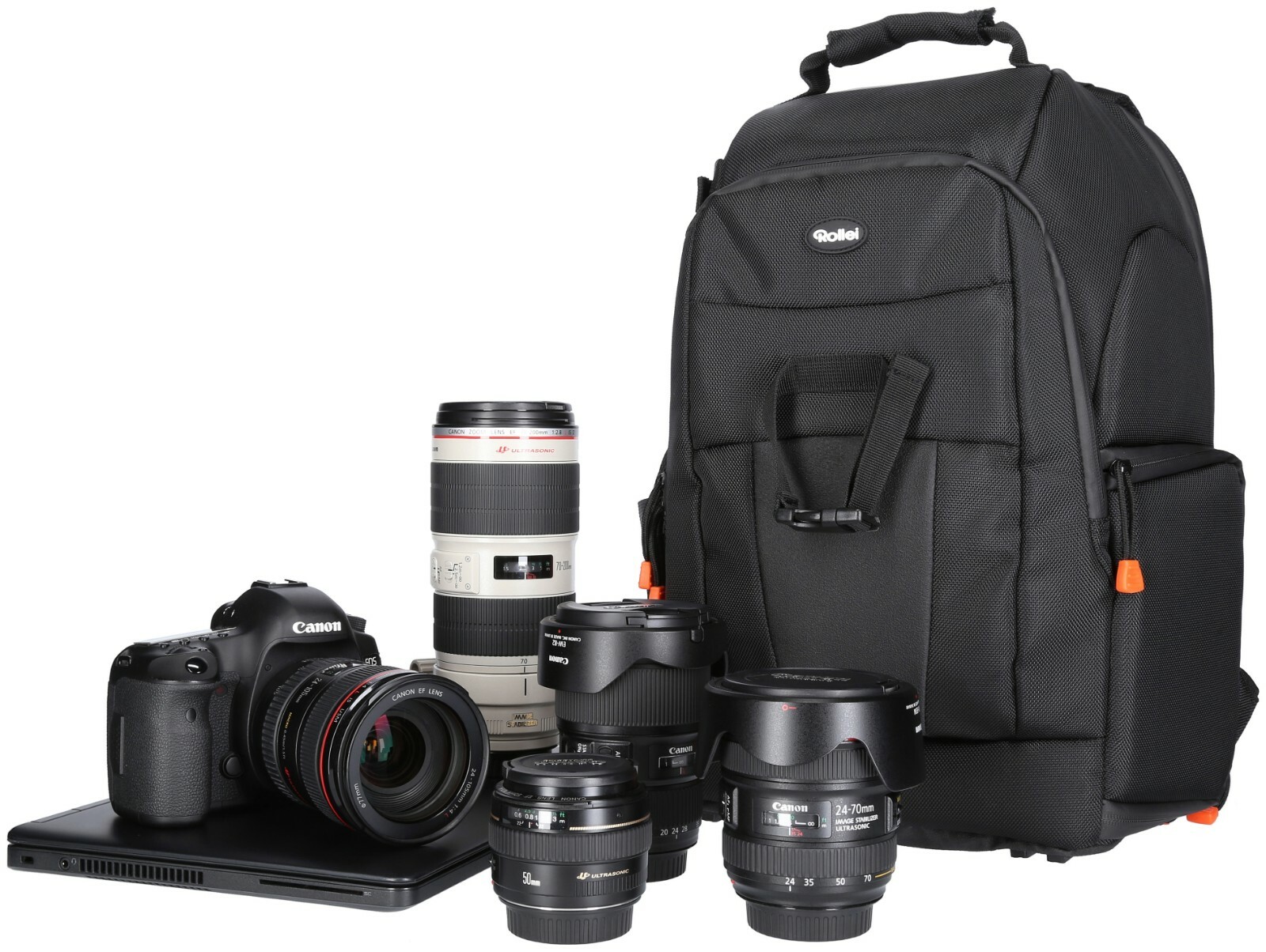 Rollei Fotoliner Kamerarucksack M Handgepäck für DSLR, Stativ & Zubehör