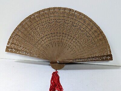 Vintage Hand Fan Wood Fan Japan 
